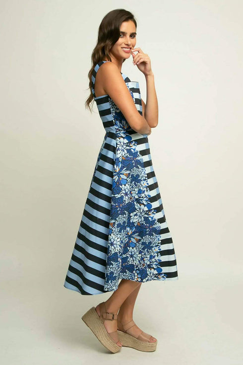 Mettie Dress - Blueberry Strata